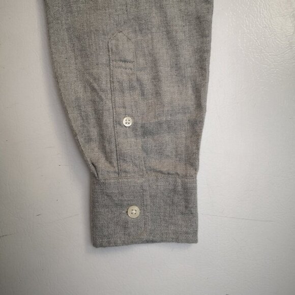 NWT Joe Fresh Men's Size Small Grey Button Front Light Flannel Shirt - Picture 10 of 13